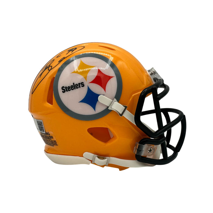 Brett Keisel Signed Pittsburgh Steelers 75th Anniversary Speed Mini Helmet