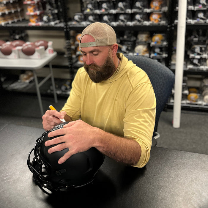 Brett Keisel Signed Pittsburgh Steelers Full Size 2026 Salute to Service Replica Helmet with "FEAR DA BEARD"