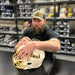 Brett Keisel Signed Pittsburgh Steelers Full Size Retro Replica Helmet with "FEAR DA BEARD"