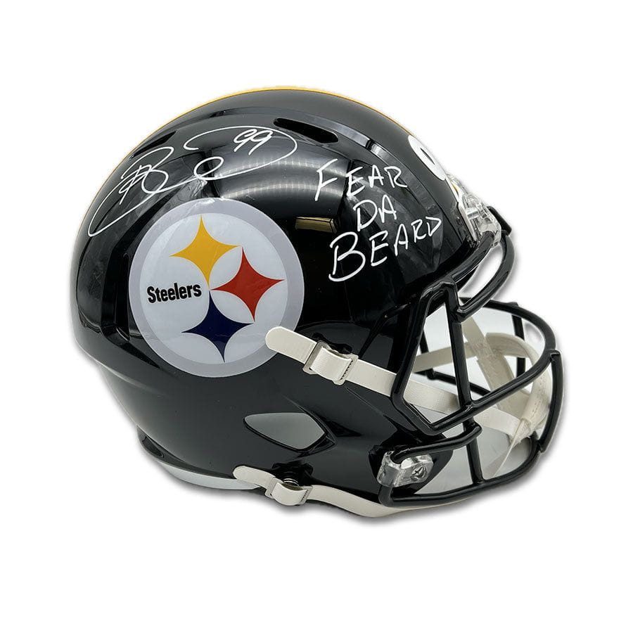 Brett Keisel Autographed/Signed Pittsburgh Steelers Black XL