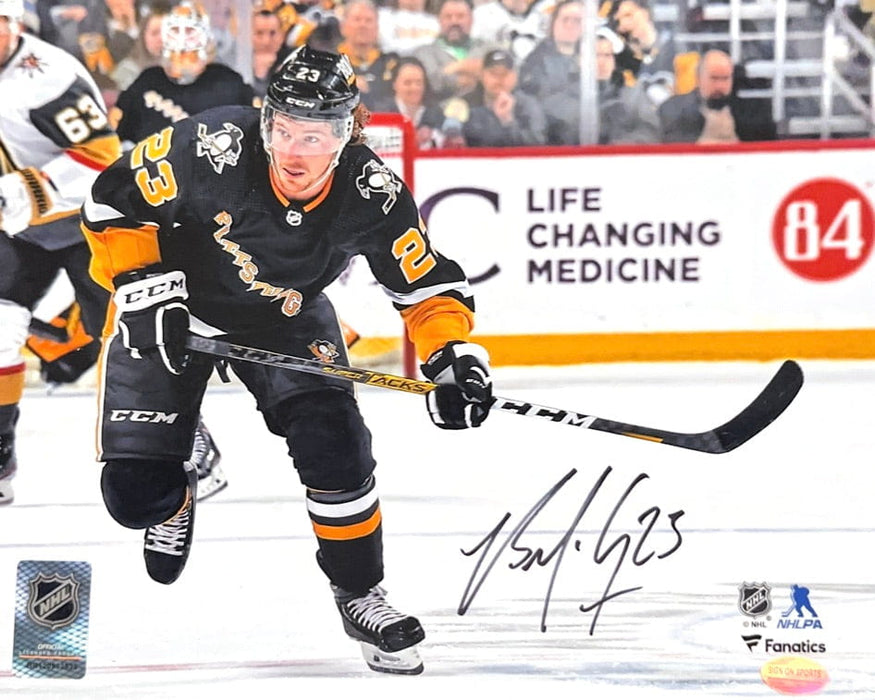 Brock McGinn Signed Skating in Black 8X10 Photo