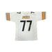 Broderick Jones Signed Custom White Football Jersey