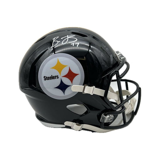 Broderick Jones Signed Pittsburgh Steelers Full Size Speed Replica Helmet