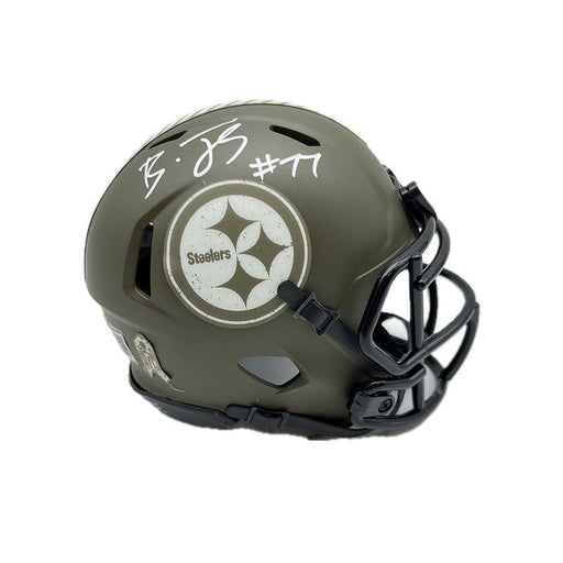 Broderick Jones Signed Pittsburgh Steelers Salute to Service Mini Helmet