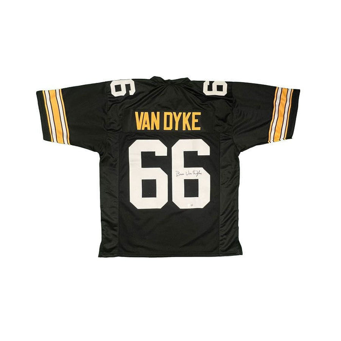 Bruce Van Dyke Signed Custom Black Football Jersey