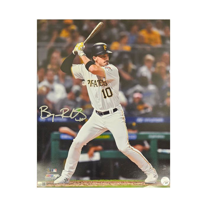 Bryan Reynolds Signed Batting in White 16x20 Photo