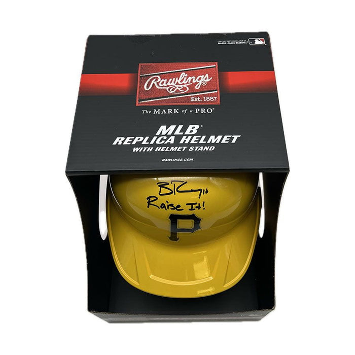 Bryan Reynolds Signed Fanatics MLB Replica FS Helmet with "Raise It"