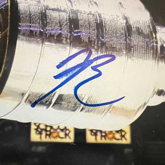 Bryan Rust Autographed Raising 2017 Cup 8X10 Photo - Damaged 2