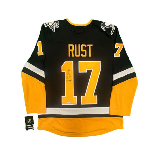 Pittsburgh Penguins No17 Bryan Rust Black 100th Anniversary Stanley Cup Finals Champions Jersey