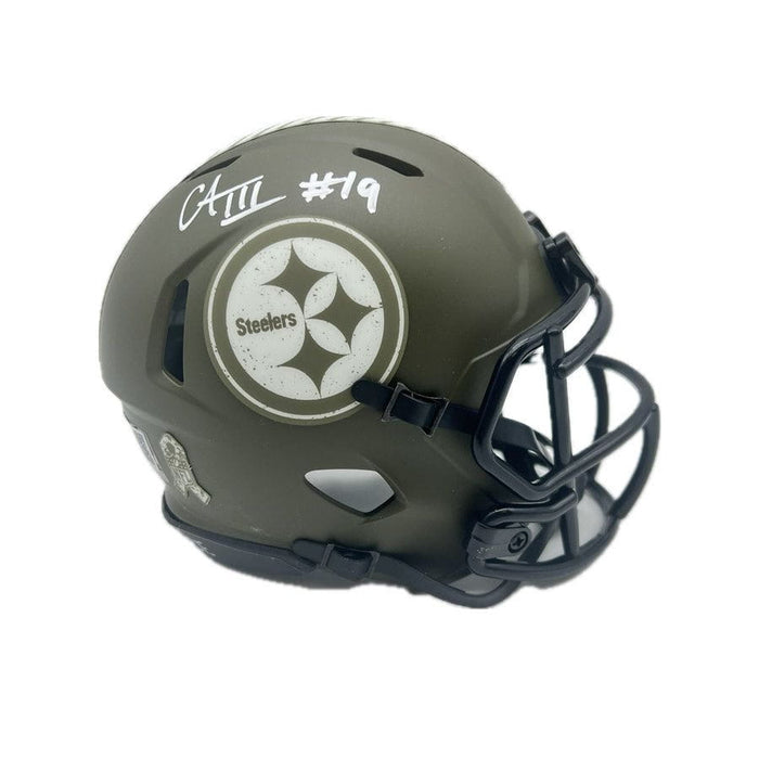 Calvin Austin III Signed Pittsburgh Steelers 2022 Salute to Service Mini Helmet