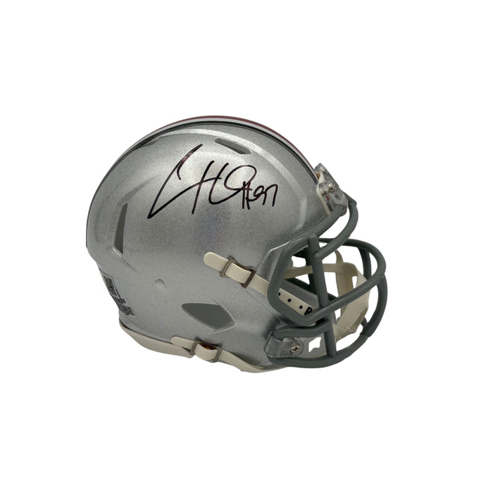 Camerom Heyward Signed OSU Gray Speed Mini Helmet