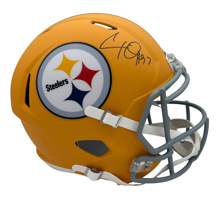 Cameron Heyward Signed Pittsburgh Steelers 2025 Alternate Full Size Speed Replica Helmet