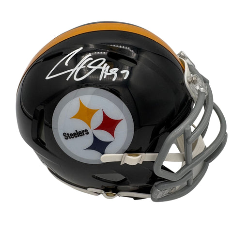 Cameron Heyward Signed Pittsburgh Steelers Throwback Black Speed Mini Helmet