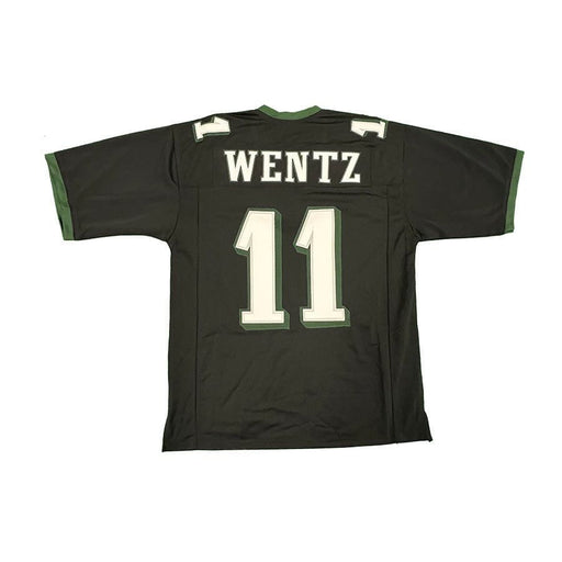 Carson Wentz Unsigned Custom Black Football Jersey