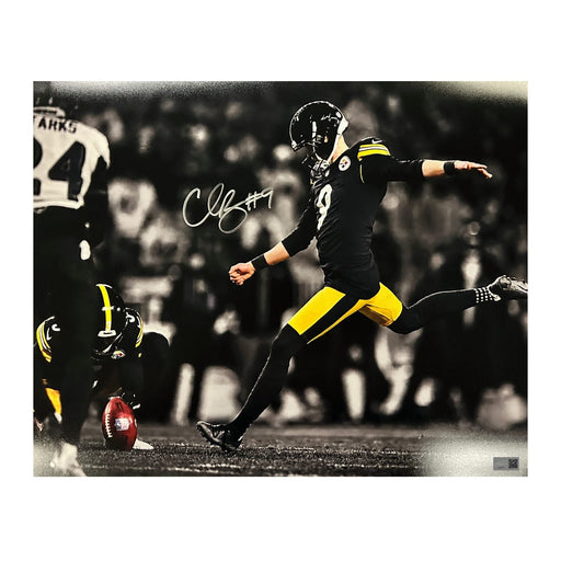 Chris Boswell Signed Spotlight Kick vs Ravens 16x20 Photo