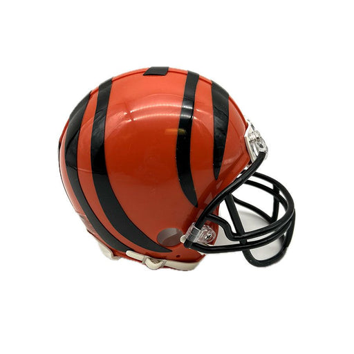 Cincinnati Bengals Unsigned VSR4 Mini Helmet with Cut Stripe for Autograph