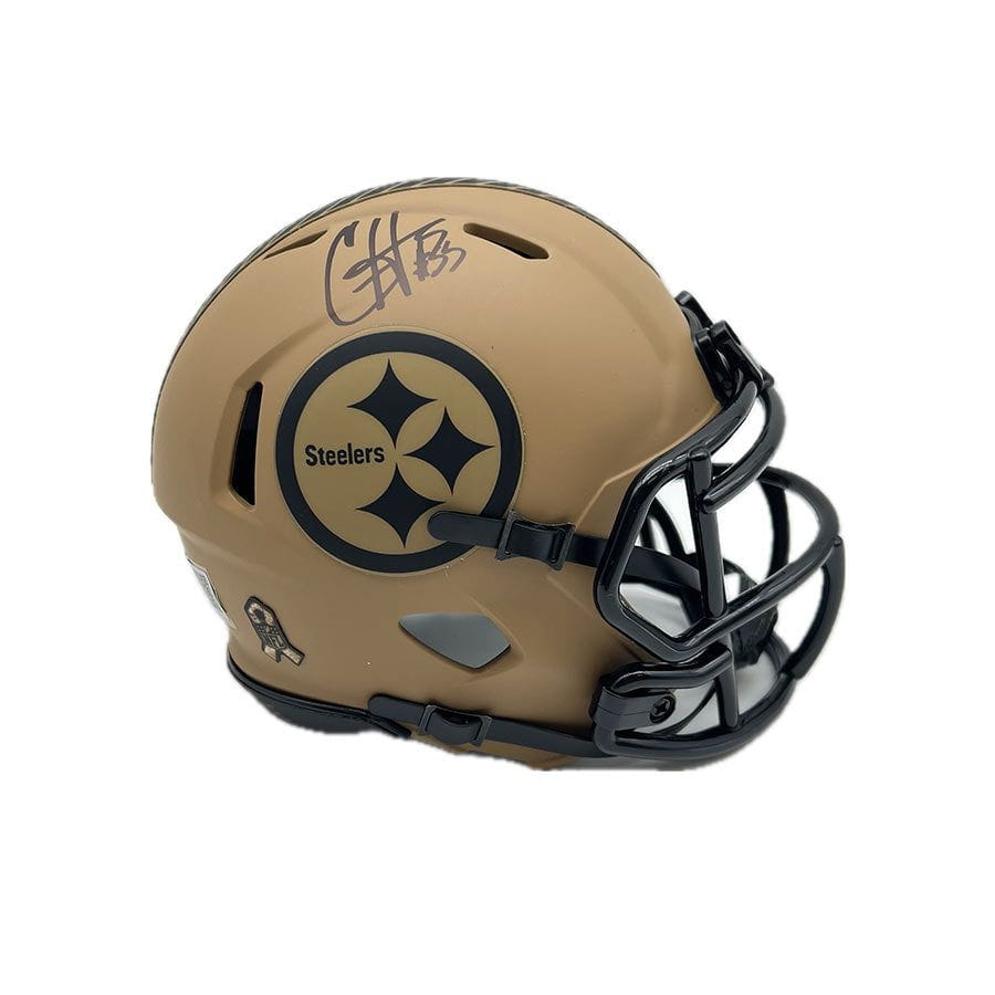 Cole Holcomb Signed Pittsburgh Steelers 2023 Salute To Service Mini He ...