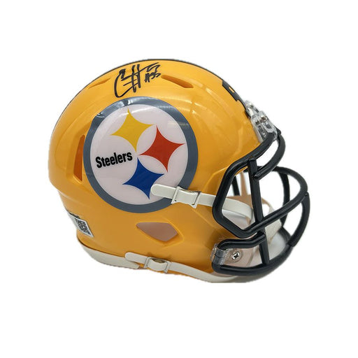 Cole Holcomb Signed Pittsburgh Steelers 75th Anniversary Speed Mini Helmet