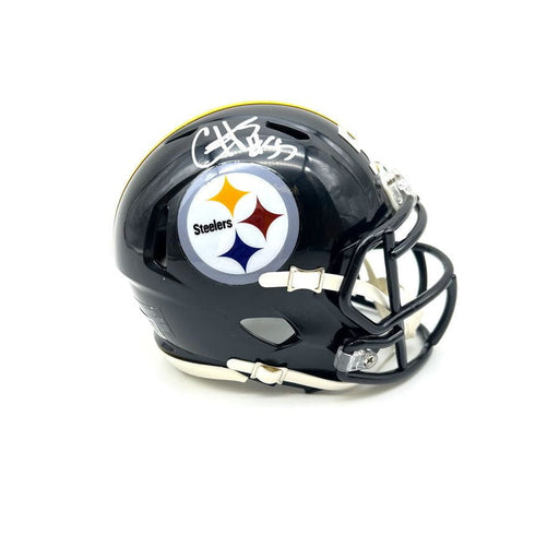 Cole Holcomb Signed Pittsburgh Steelers Speed Mini Helmet - DAMAGED