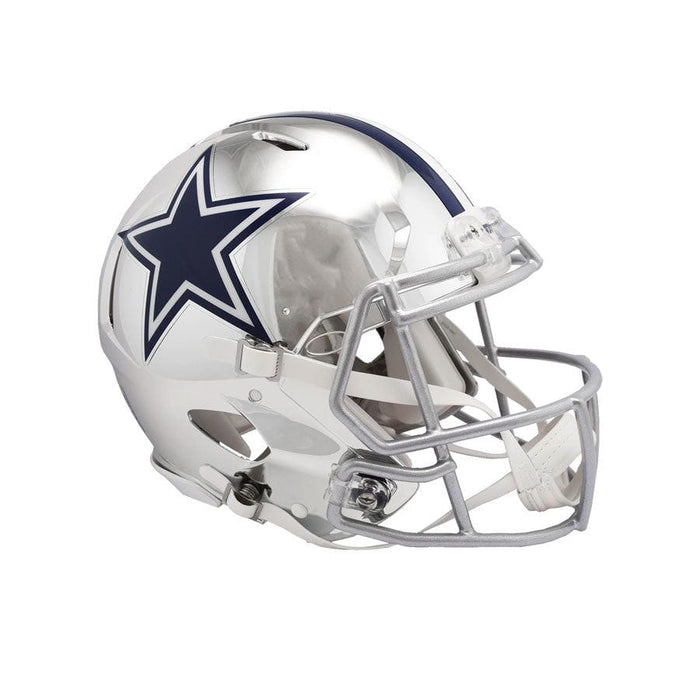 Dallas Cowboys Unsigned Full Size CHROME Replica Helmet