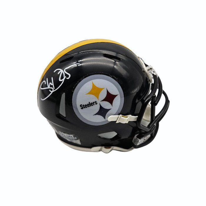 elliott football helmet DeShon Elliott Signed Pittsburgh Steelers Black Speed Mini Helmet — TSEShop