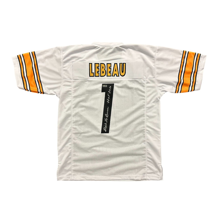 Dick Lebeau Signed Custom White Jersey with HOF 2010