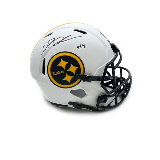 Diontae Johnson Signed Pittsburgh Steelers Lunar Full Size Replica Helmet - DAMAGED