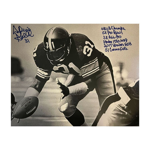 Donnie Shell Signed Picking Up Fumble 16X20 Photo with STATS