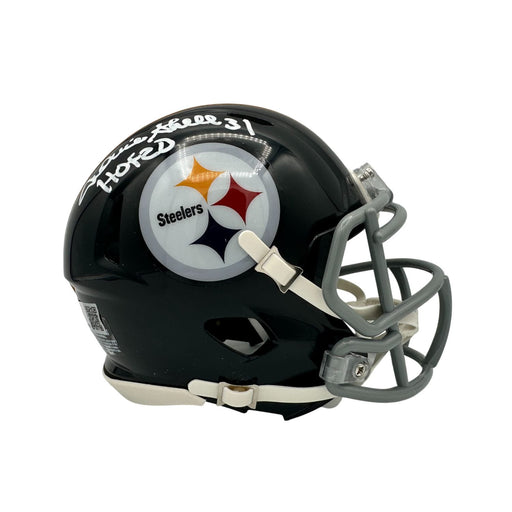 Donnie Shell Signed Pittsburgh Steelers Throwback Speed Mini Helmet with "HOF 20"