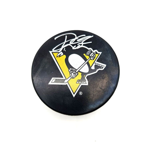 Drew O'Connor Autographed Penguins Large Logo Puck