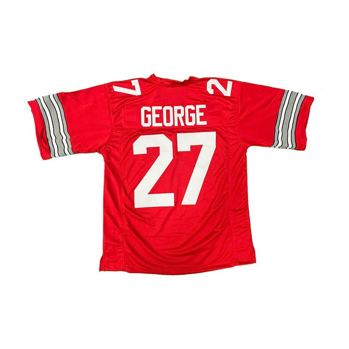 Eddie George Unsigned Custom Red College Jersey