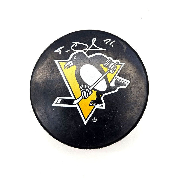 Evgeni Malkin Autographed Penguins Large Logo Puck