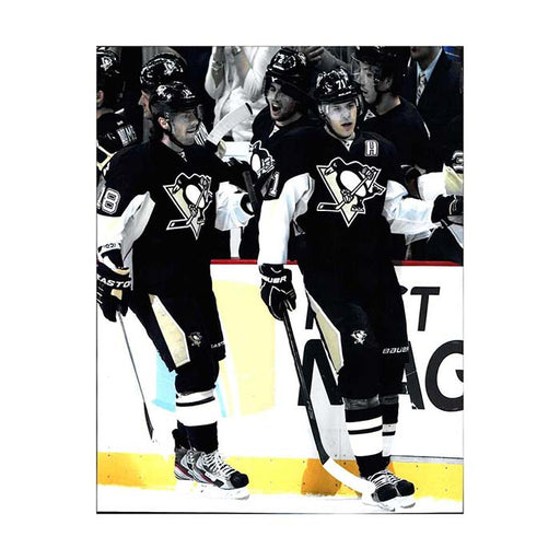 Evgeni Malkin & James Neal by Bench In Black Unsigned 8x10 Photo