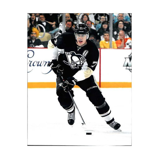 Evgeni Malkin Skating with Puck in Black Unsigned 8x10 Photo