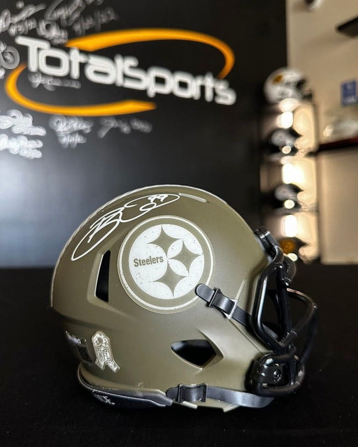 Facebook Auction: Brett Keisel Autographed 2022 Salute to Service Mini Helmet