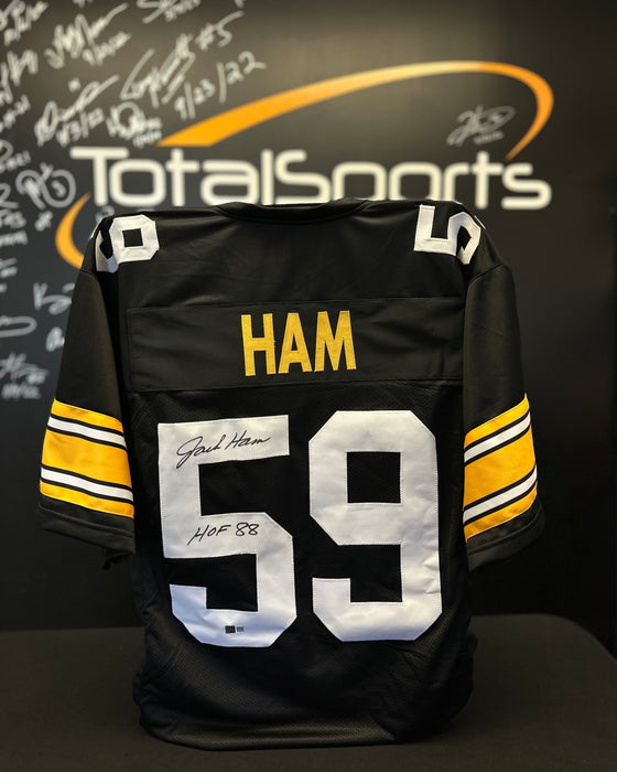 Facebook Auction: Jack Ham Autographed Custom Black Jersey (HOF 88)