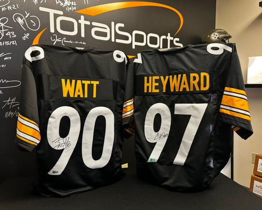 Gameday Special: TJ Watt & Cameron Heyward Autographed Custom Home Jersey Combo