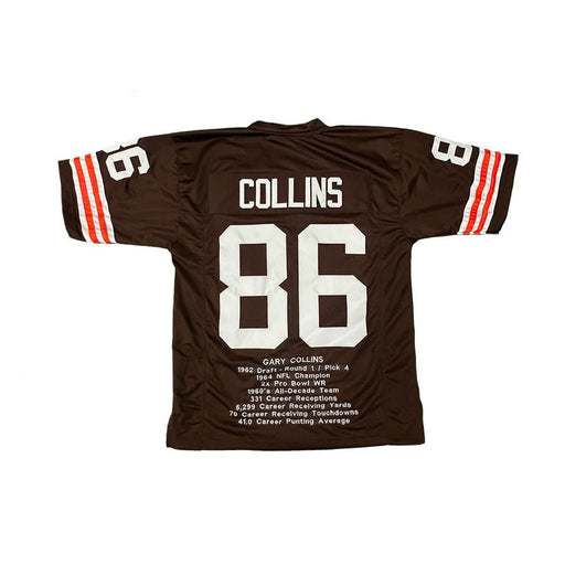 Gary Collins Unsigned Custom Brown STAT Jersey
