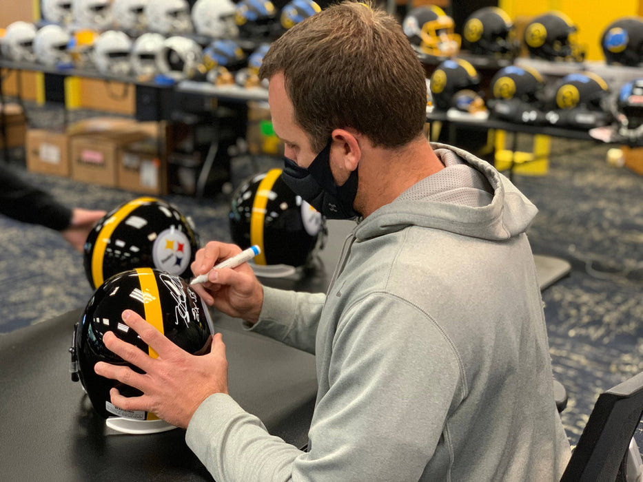 Heath Miller Autographed Pittsburgh Steelers Black Full Size Replica SB XL Speed Helmet