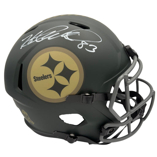 Heath Miller Signed Pittsburgh Steelers Full Size Replica 2025 Salute to Service Helmet