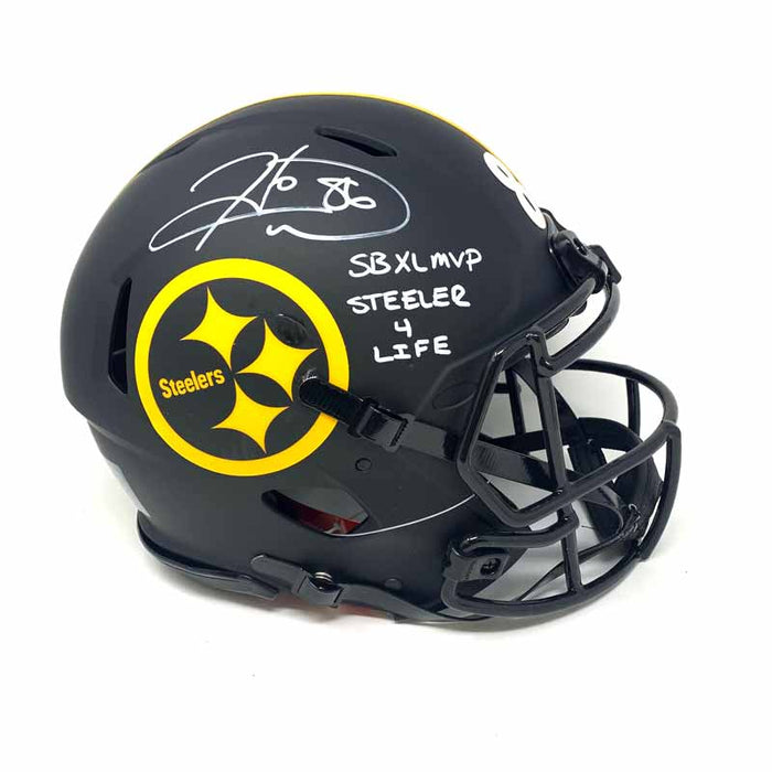 Hines Ward Autographed Pittsburgh Steelers Authentic Eclipse Helmet with Dual Inscriptions