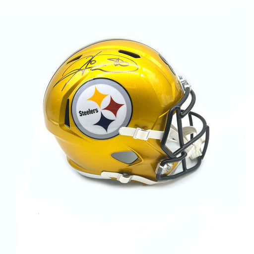 Steelers Mini Helmet Signed By (16) Jerome Bettis, Ben Roethlisberger, Franco  Harris, Joe Greene, Rod Woodson with Inscriptions (Beckett LOA)