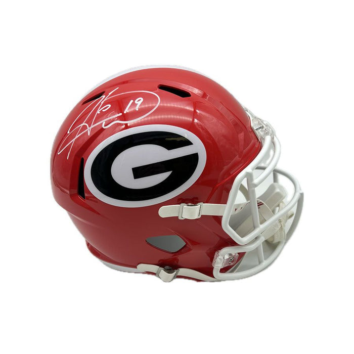 Hines Ward Autographed University of Georgia Red Replica Speed Helmet