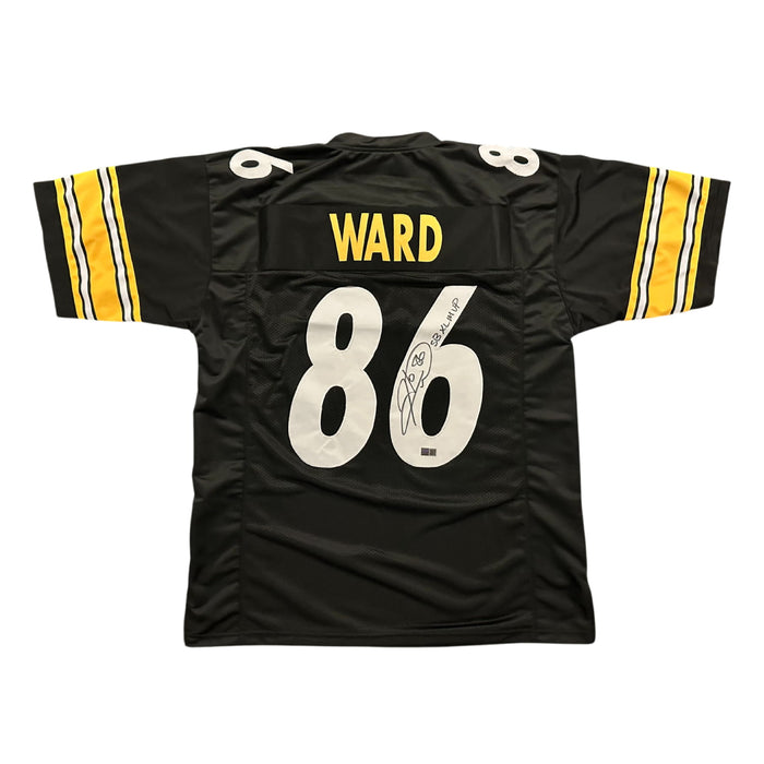 Hines Ward Signed Custom Black Jersey with SB XL MVP