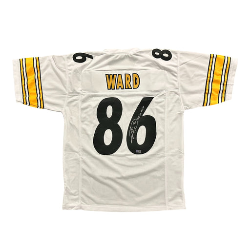 Hines Ward Signed Custom White Jersey with SB XL MVP