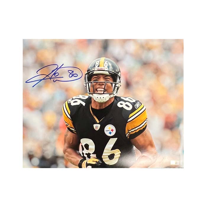 Hines Ward Signed Smiling in Black 16x20 Photo