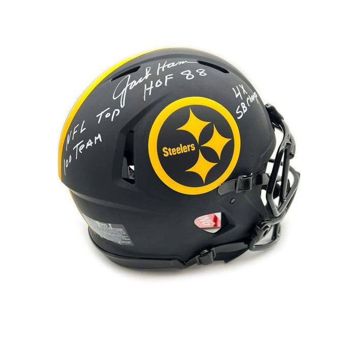 Jack Ham Autographed Pittsburgh Steelers Eclipse Full Size Helmet with "NFL Top 100 Team" and "4X SB Champs"