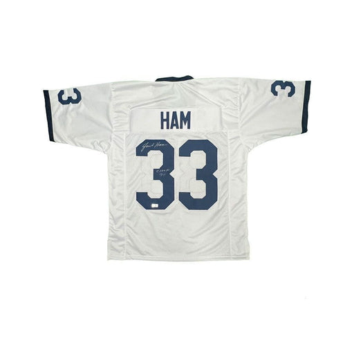 Jack Ham Autographed White Custom College Jersey with "CHOF 90"