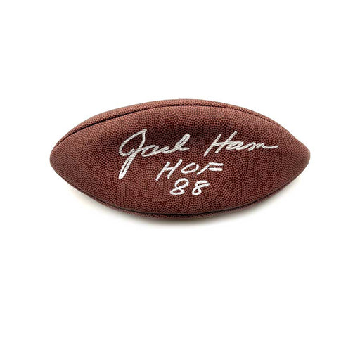Jack Ham Autographed Wilson Replica Football with HOF 88 (Damaged)