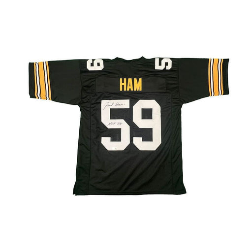 Jack Ham Signed Black Custom Jersey Inscribed 'Hof 88'